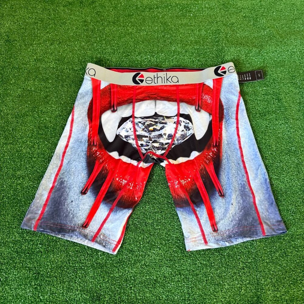 Ethika Night Prowlers Lipstick Dripping Down Men’s Long Boxer Briefs Size XL NWT